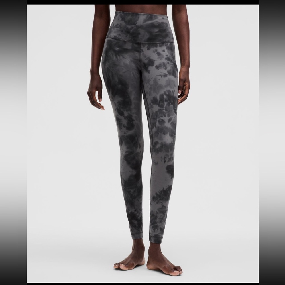 Lululemon align leggings size 8 diamond dye pitch graphite gray